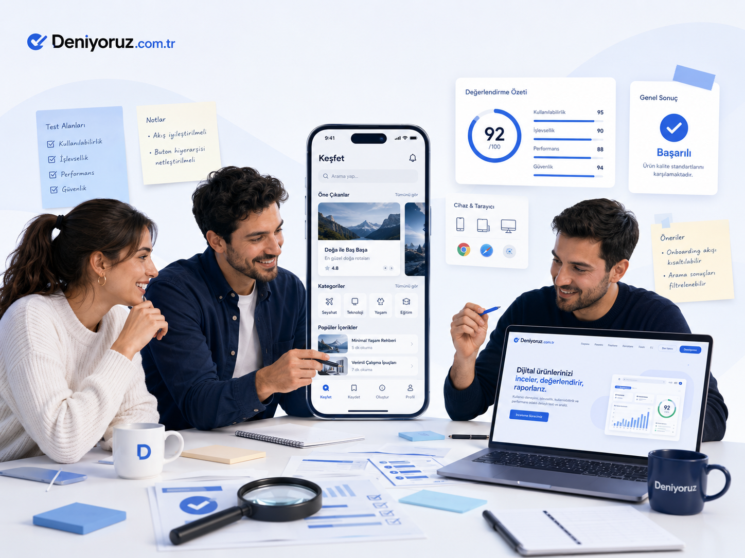 Deniyoruz.com.tr uzman ekibi dijital ürün ve müşteri deneyimini değerlendiriyor